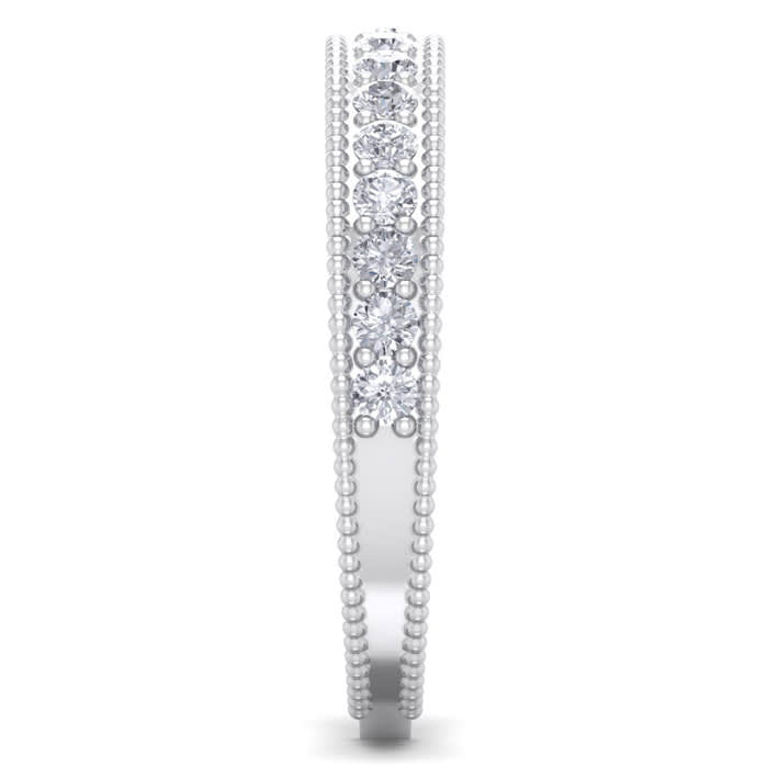 0.40 Carat Lab Grown Diamond Wedding Band In 14 Karat White Gold