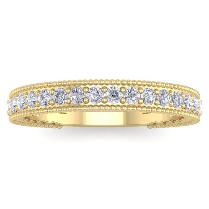0.40 Carat Lab Grown Diamond Wedding Band In 14 Karat Yellow Gold
