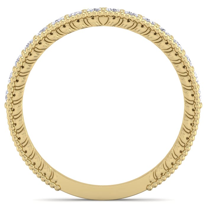 0.40 Carat Lab Grown Diamond Wedding Band In 14 Karat Yellow Gold
