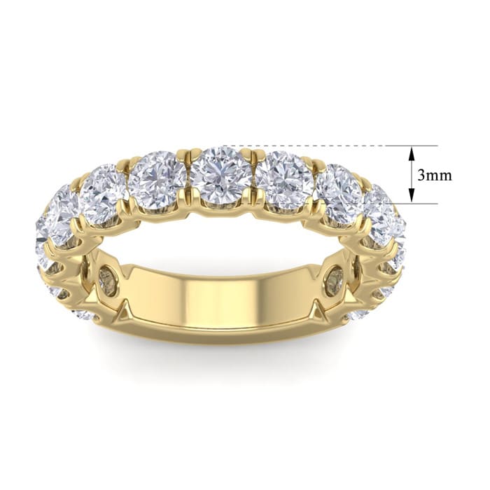 2 1/2 Carat Lab Grown Diamond Wedding Band In 14 Karat Yellow Gold