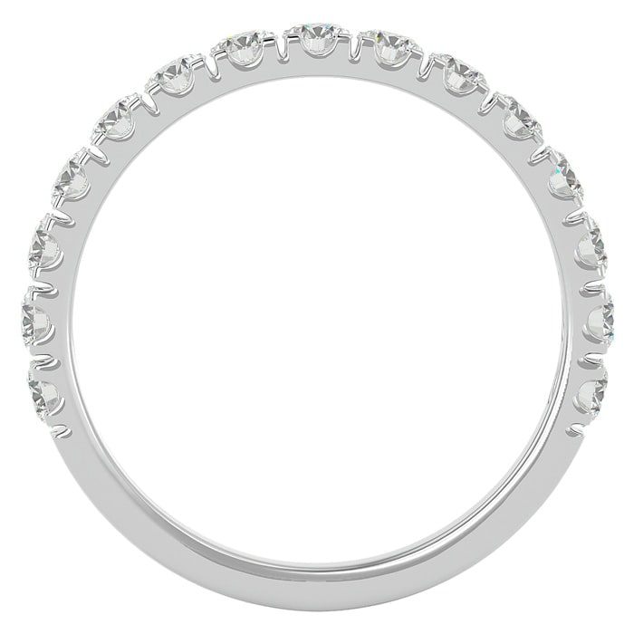 1 Carat Lab Grown Diamond Wedding Band In 14 Karat White Gold