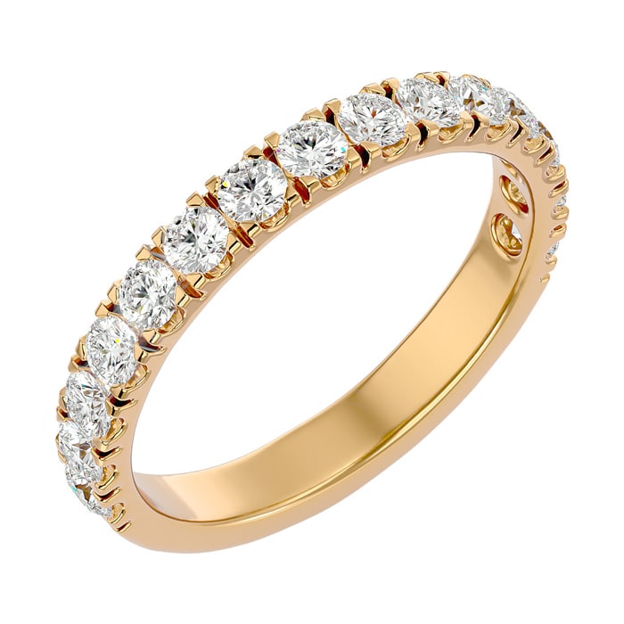 1 Carat Lab Grown Diamond Wedding Band In 14 Karat Yellow Gold