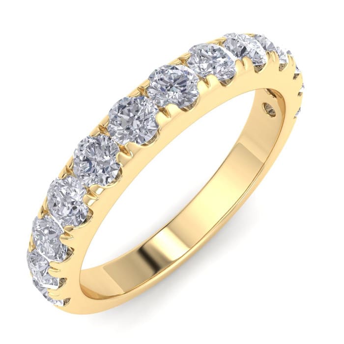 1 Carat Lab Grown Diamond Wedding Band In 14K Yellow Gold