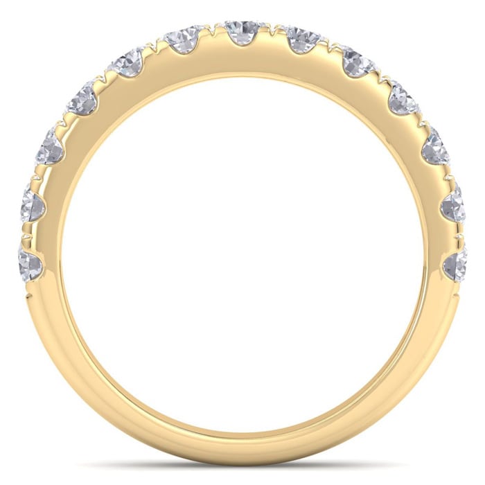 1 Carat Lab Grown Diamond Wedding Band In 14K Yellow Gold