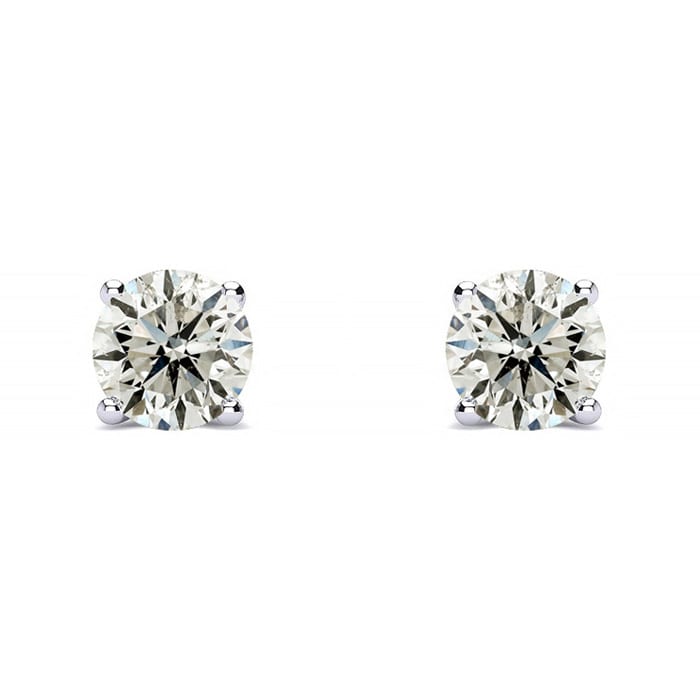 3/8 Carat Diamond SINGLE Stud Earrings In 14 Karat White Gold