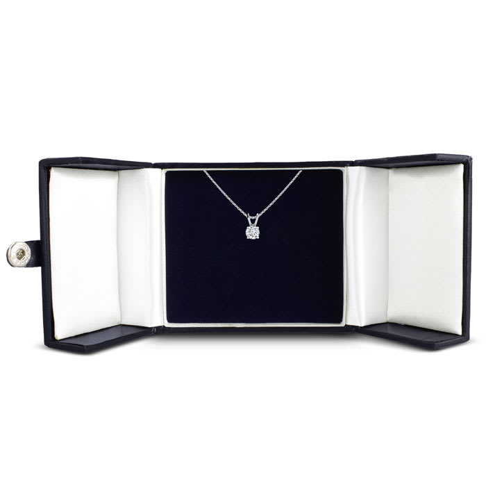 1/2 Carat Real Diamond Necklace In White Gold. Amazing Quality. Lowest Price Anywhere