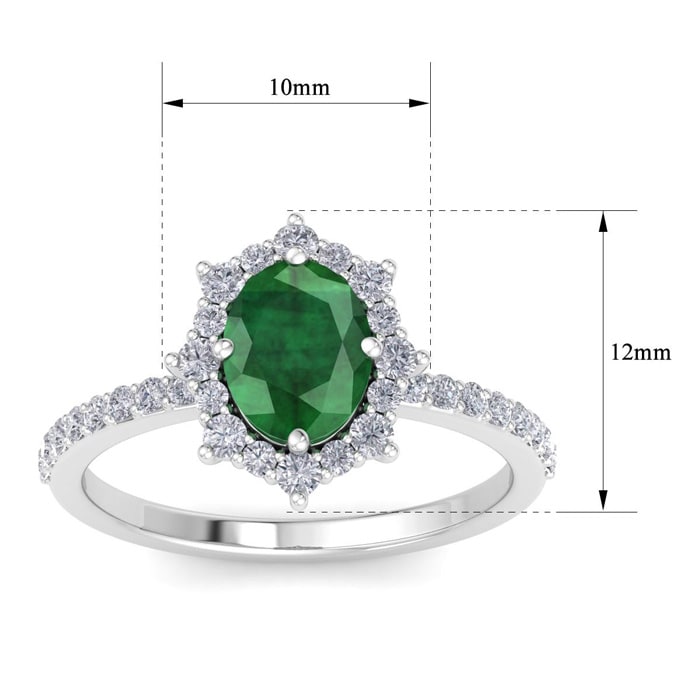 Emerald Ring: 1 1/2 Carat Emerald and Diamond Ring