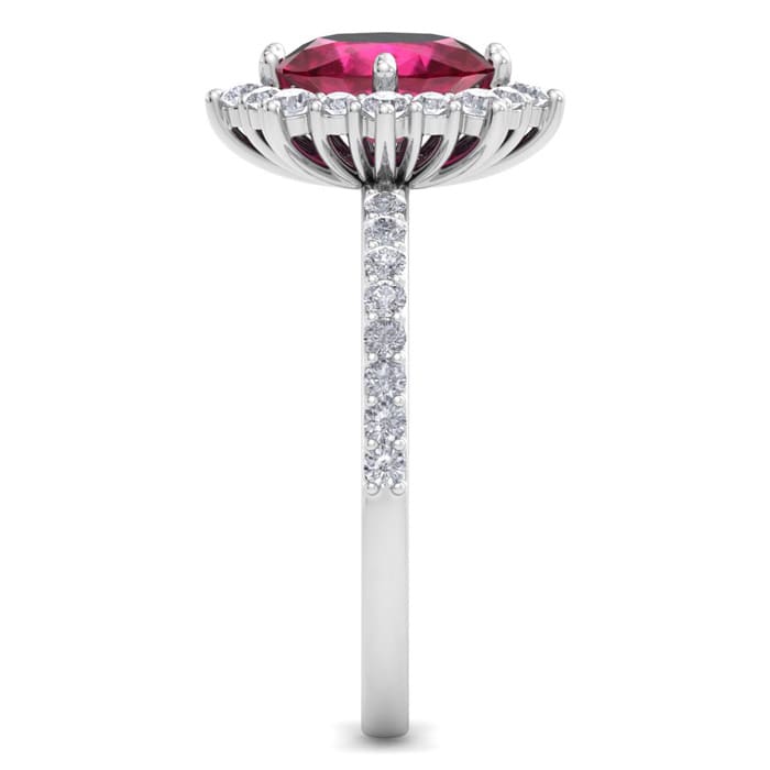 Ruby Ring: 2 Carat Ruby and Diamond Ring