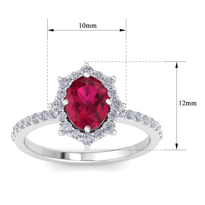 Ruby Ring: 2 Carat Ruby and Diamond Ring