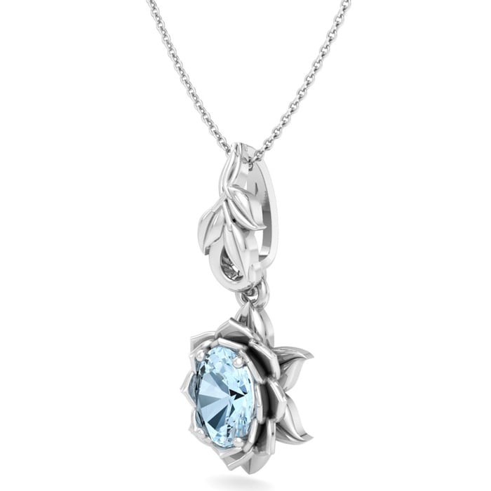 Aquamarine Necklace: 3/4 Carat Aquamarine Necklace