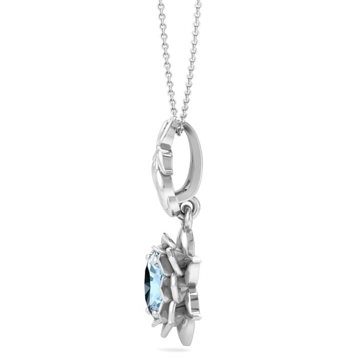 Aquamarine Necklace: 3/4 Carat Aquamarine Necklace