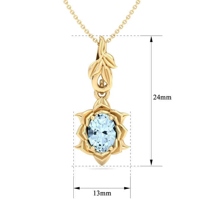 Aquamarine Necklace: 3/4 Carat Aquamarine Necklace