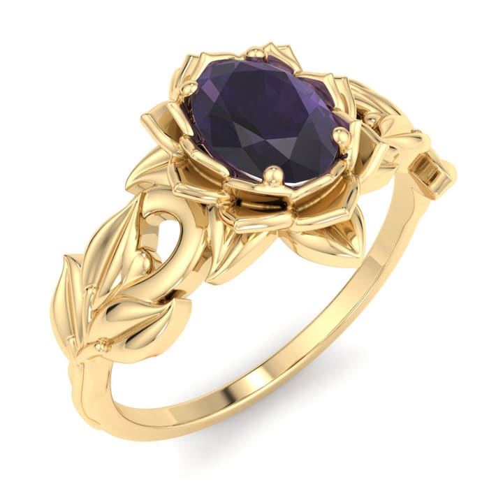 Amethyst Ring: 3/4 Carat Amethyst Ring