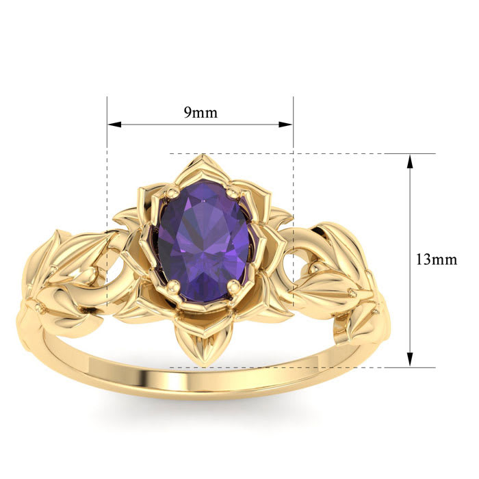 Amethyst Ring: 3/4 Carat Amethyst Ring