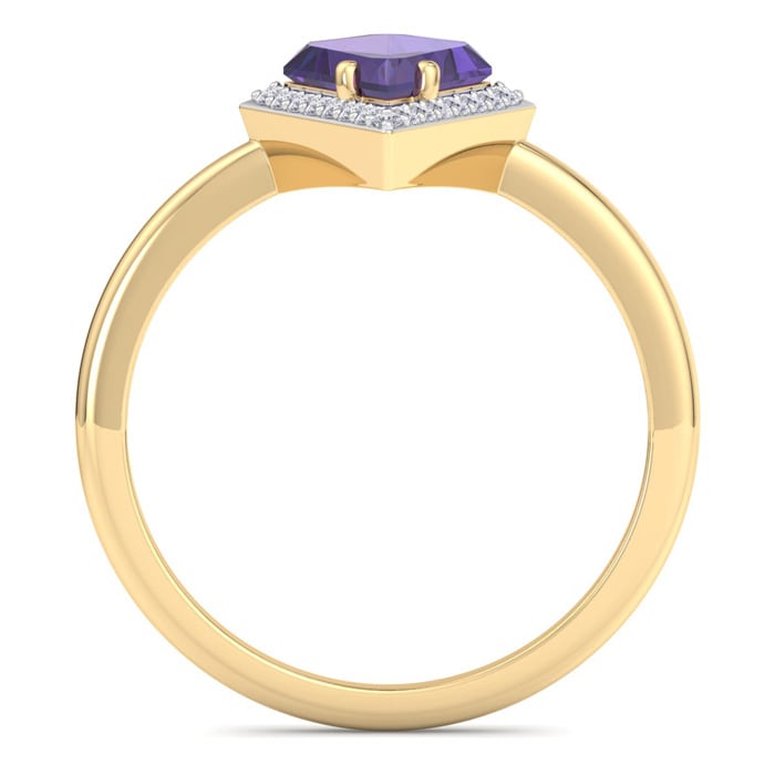 Amethyst Ring: 1 3/4 Carat Amethyst and Diamond Ring