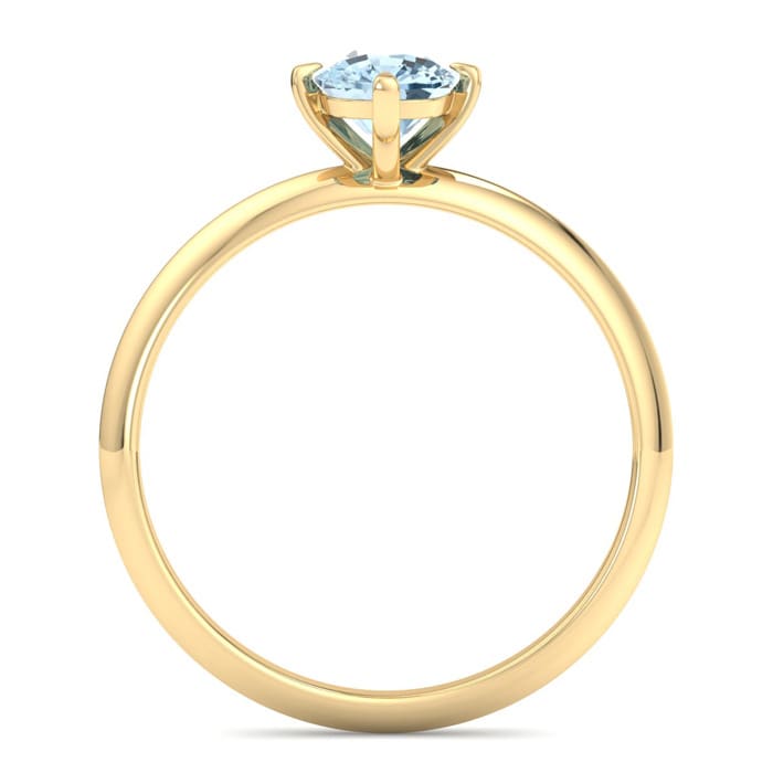 Aquamarine Ring: 1 Carat Aquamarine Ring