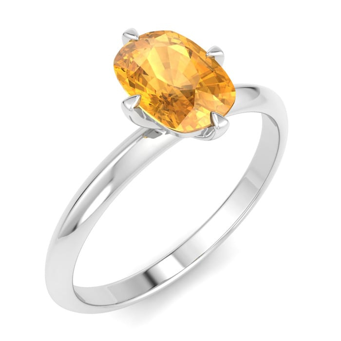 Citrine Ring: 1 Carat Citrine Ring