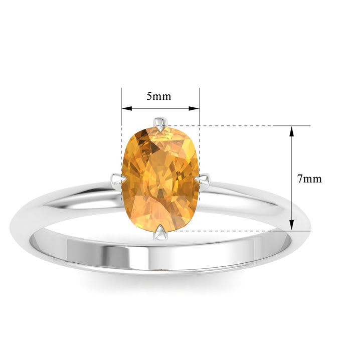 Citrine Ring: 1 Carat Citrine Ring