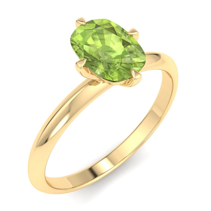 Peridot Ring: 1 Carat Peridot Ring