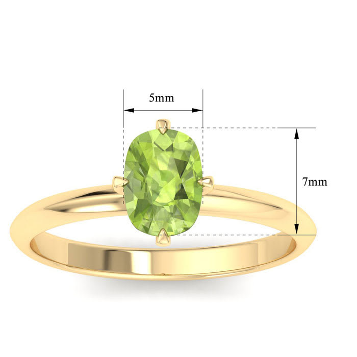Peridot Ring: 1 Carat Peridot Ring