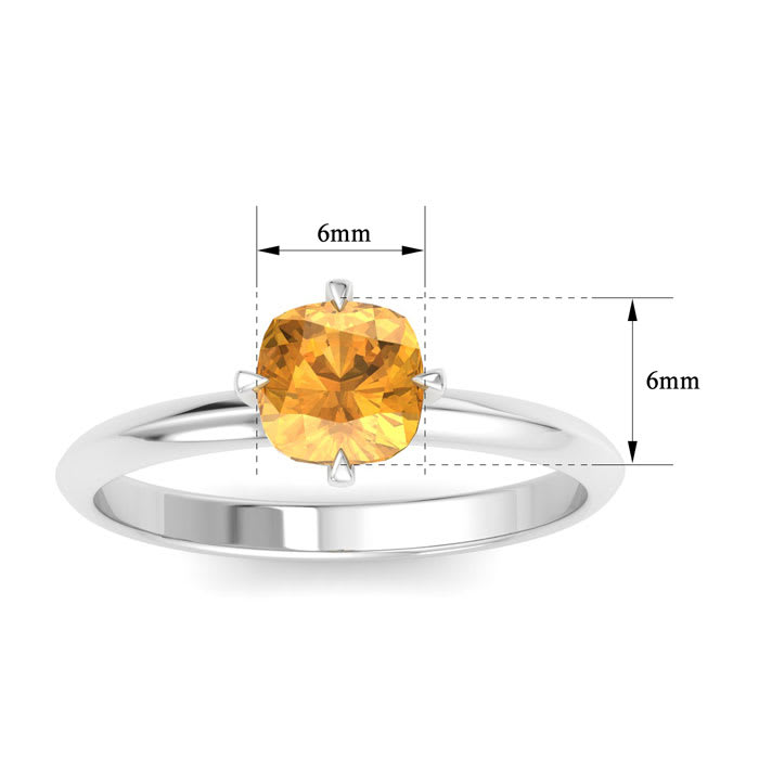 Citrine Ring: 1 Carat Citrine Ring