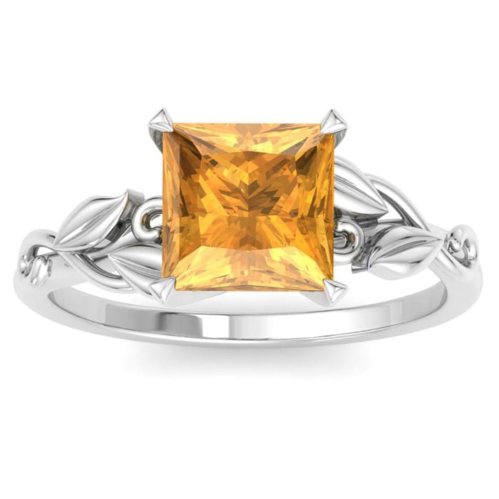 Citrine Ring: 1 1/2 Carat Citrine Ring