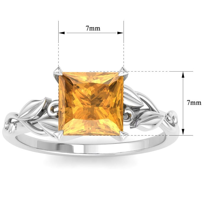 Citrine Ring: 1 1/2 Carat Citrine Ring