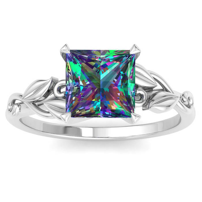 Mystic Topaz Ring Princess Shape Mystic Topaz Ring In 14 Karat
