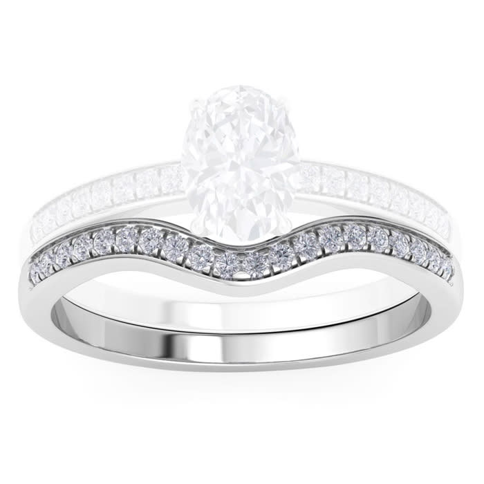 1/5 Carat Lab Grown Diamond Band 14K White Gold