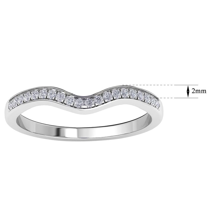 1/5 Carat Lab Grown Diamond Band 14K White Gold