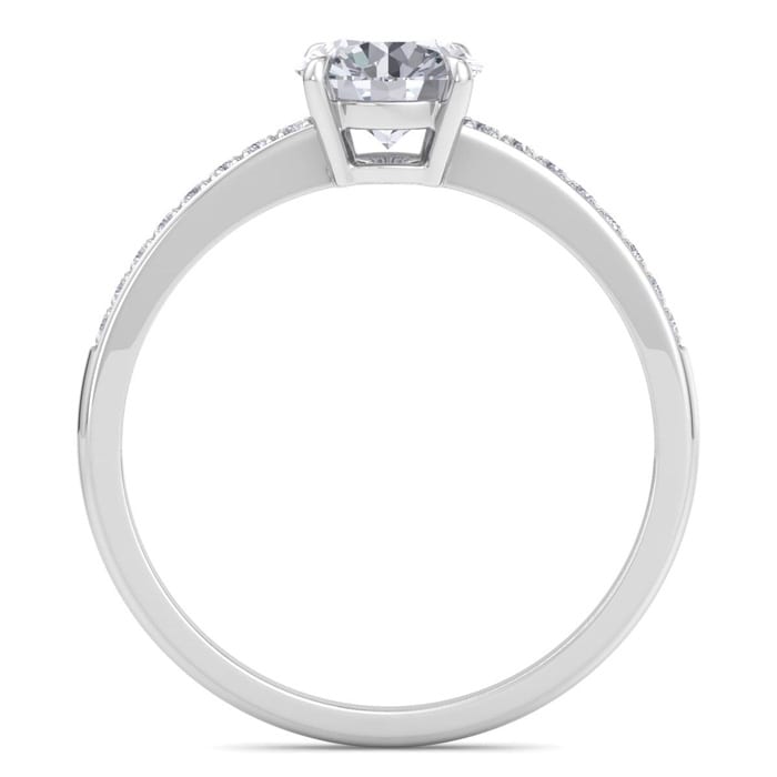 1 1/4 Carat Diamond Engagement Ring In 14K White Gold
