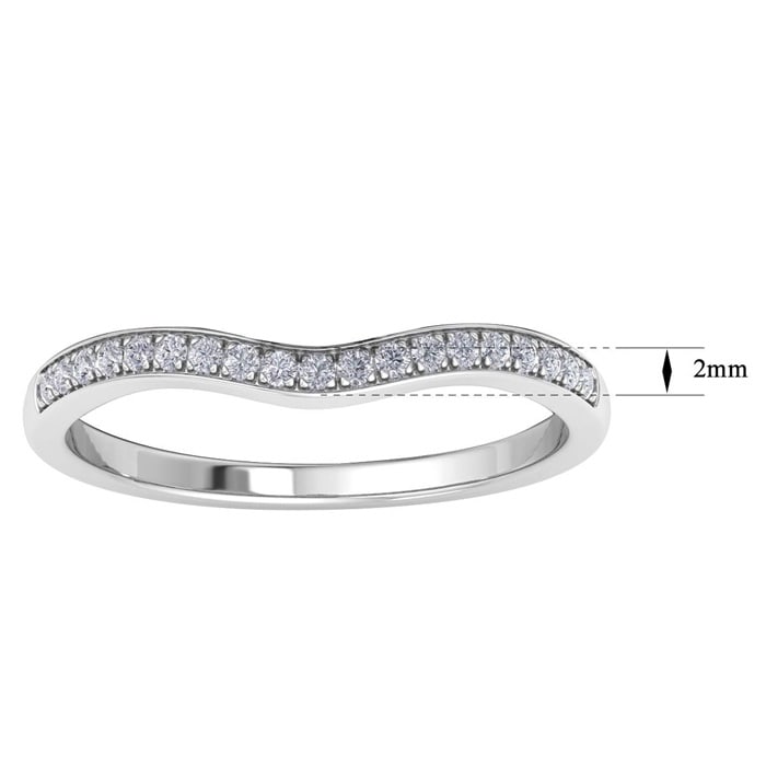 1/5 Carat Lab Grown Diamond Band 14K White Gold