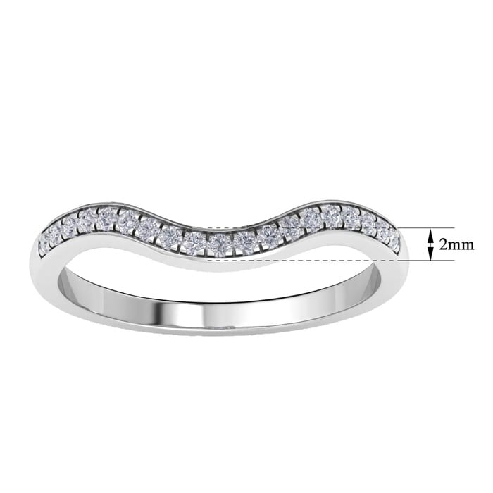 1/5 Carat Diamond Band 14K White Gold