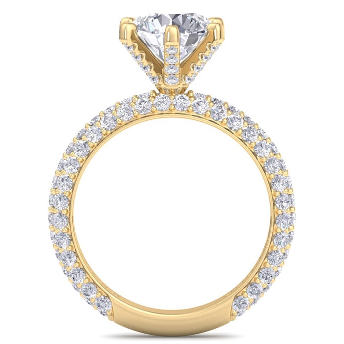 3 Carat Diamond Engagement Ring In 14K Yellow Gold