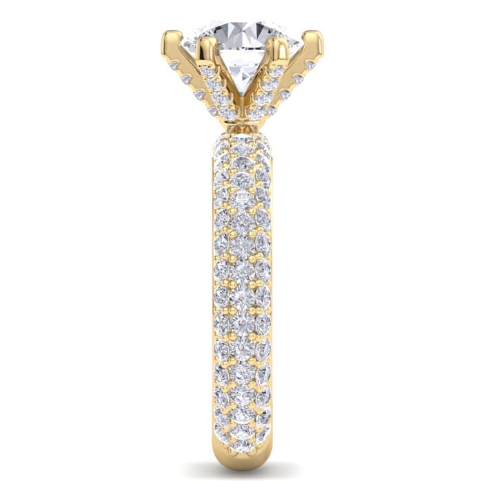 3 Carat Diamond Engagement Ring In 14K Yellow Gold