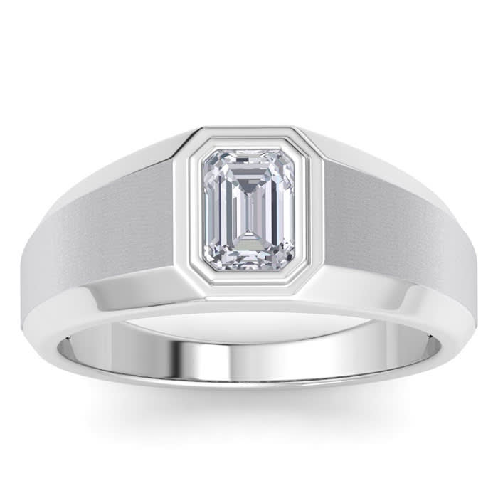 Mens emerald diamond ring outlet