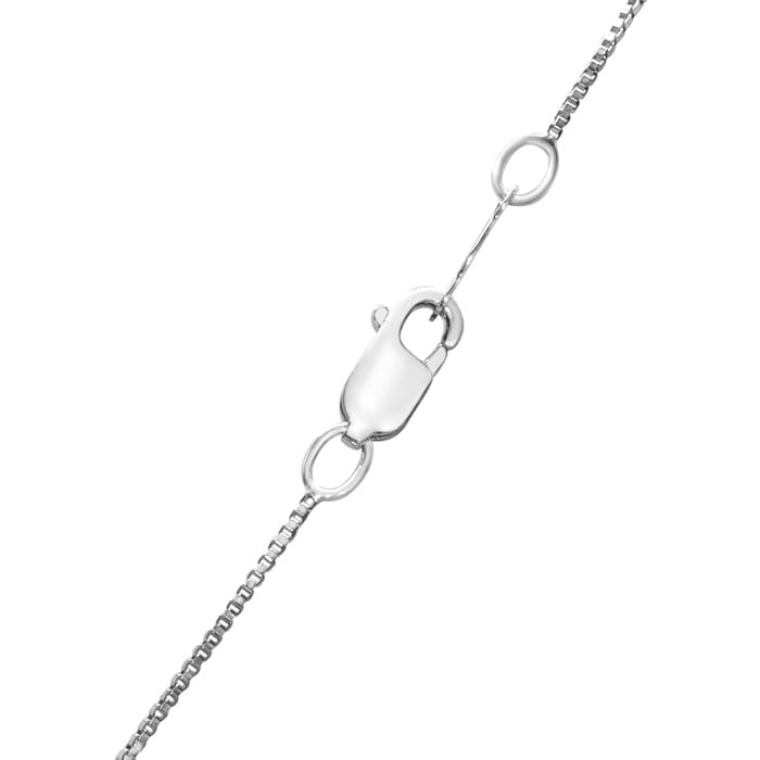 0.07 Carat Diamond Heart Necklace In Sterling Silver, 18 Inches