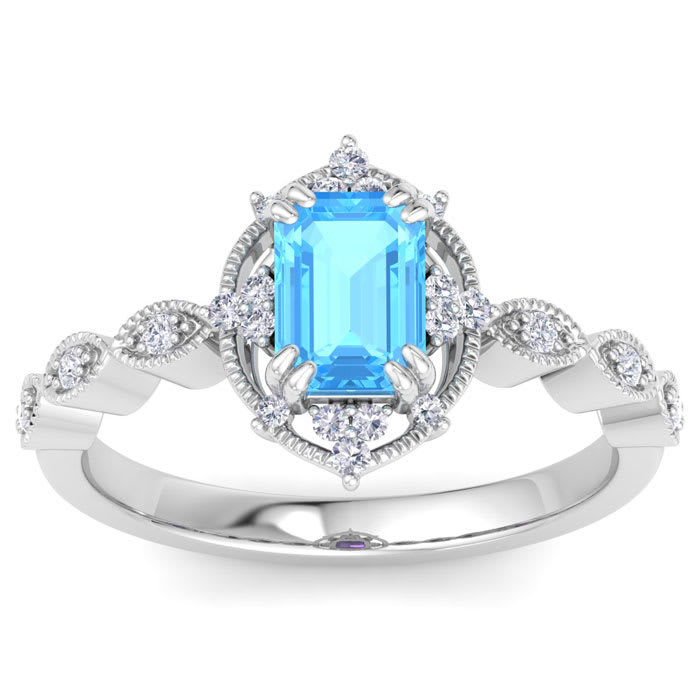1 carat blue store topaz