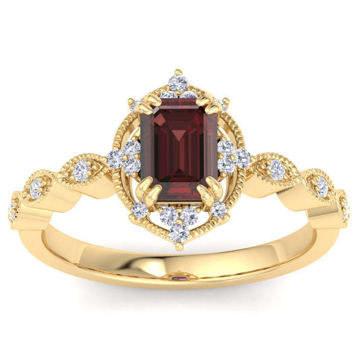 1 carat top garnet ring