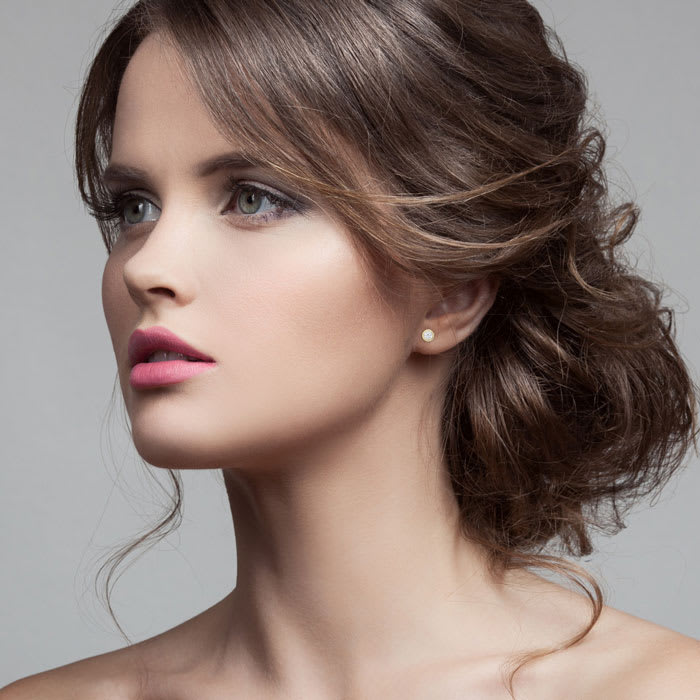 1/3 Carat Bezel Set Lab Grown Diamond Stud Earrings In 14 Karat Yellow Gold
