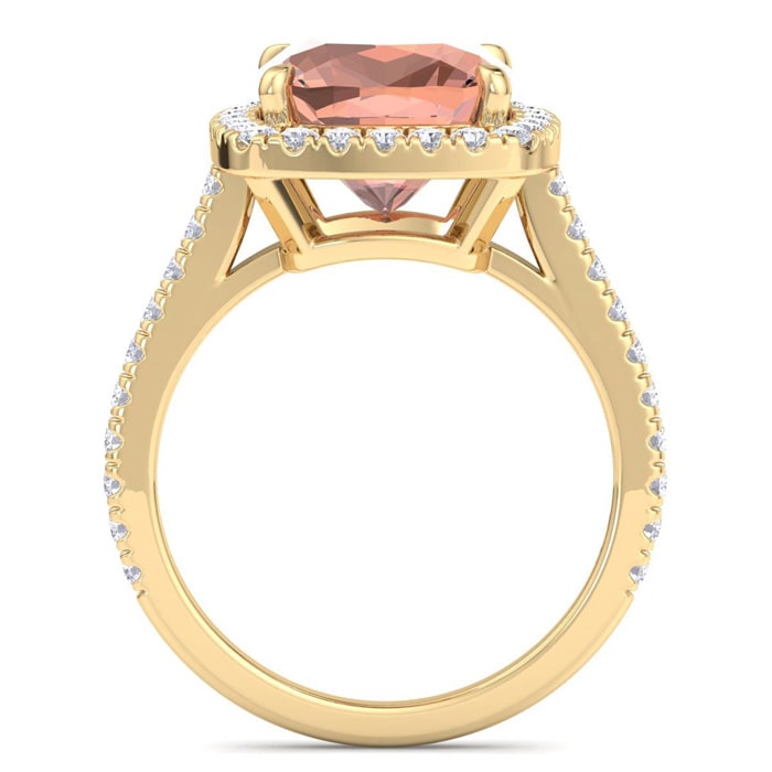 Morganite Ring: 4 1/2 Carat Morganite and Diamond Ring
