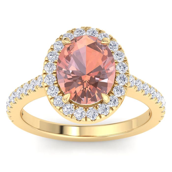 Morganite ring 3 carat on sale