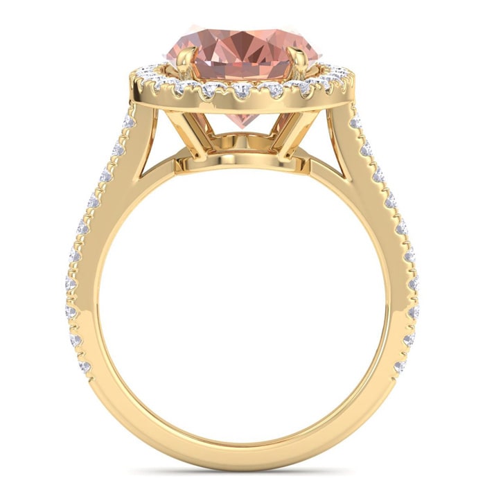 Morganite Ring: 5 3/4 Carat Morganite and Diamond Ring