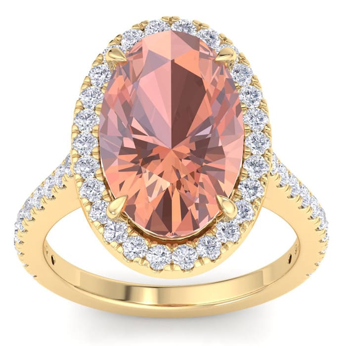 Yellow gold morganite ring sale