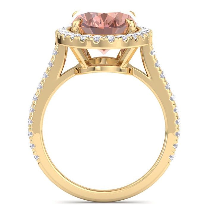 Morganite Ring: 8 1/2 Carat Morganite and Diamond Ring