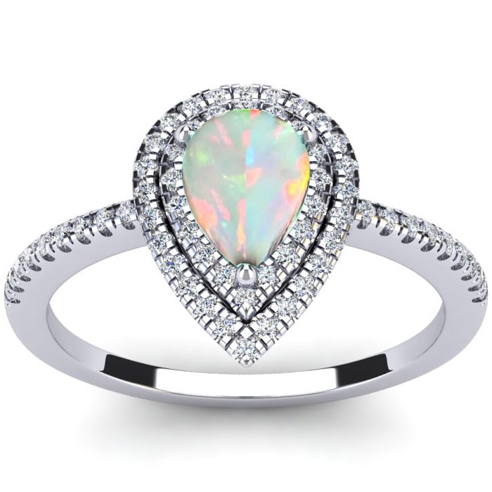Pear opal ring cheap