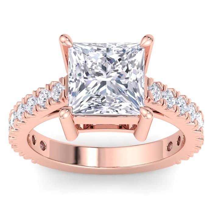 5 carat rose gold engagement hot sale ring