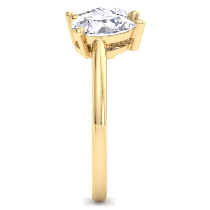 2 Carat Lab Grown Diamond Two Stone Engagement Ring, Pear-Pear, In 14K Yellow Gold