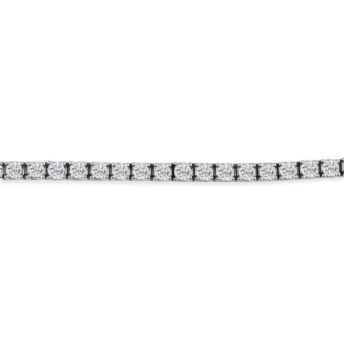 5 1/2 Carat Lab Grown Diamond Tennis Bracelet In 14 Karat White Gold, 7 1/2 Inches