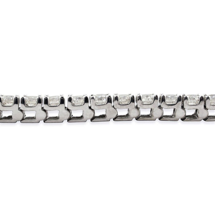 5 1/2 Carat Lab Grown Diamond Tennis Bracelet In 14 Karat White Gold, 7 1/2 Inches
